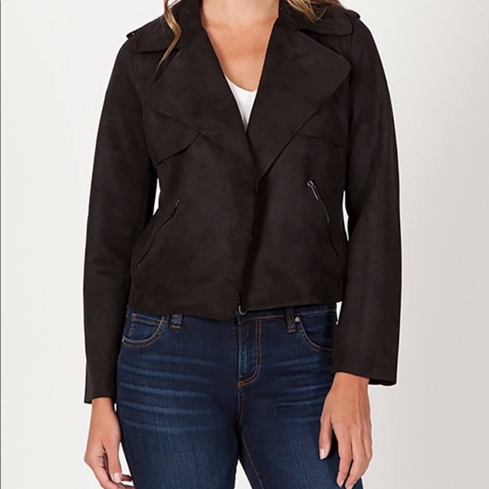 Kut from The Kloth Jacee Draped Moto Jacket : XL